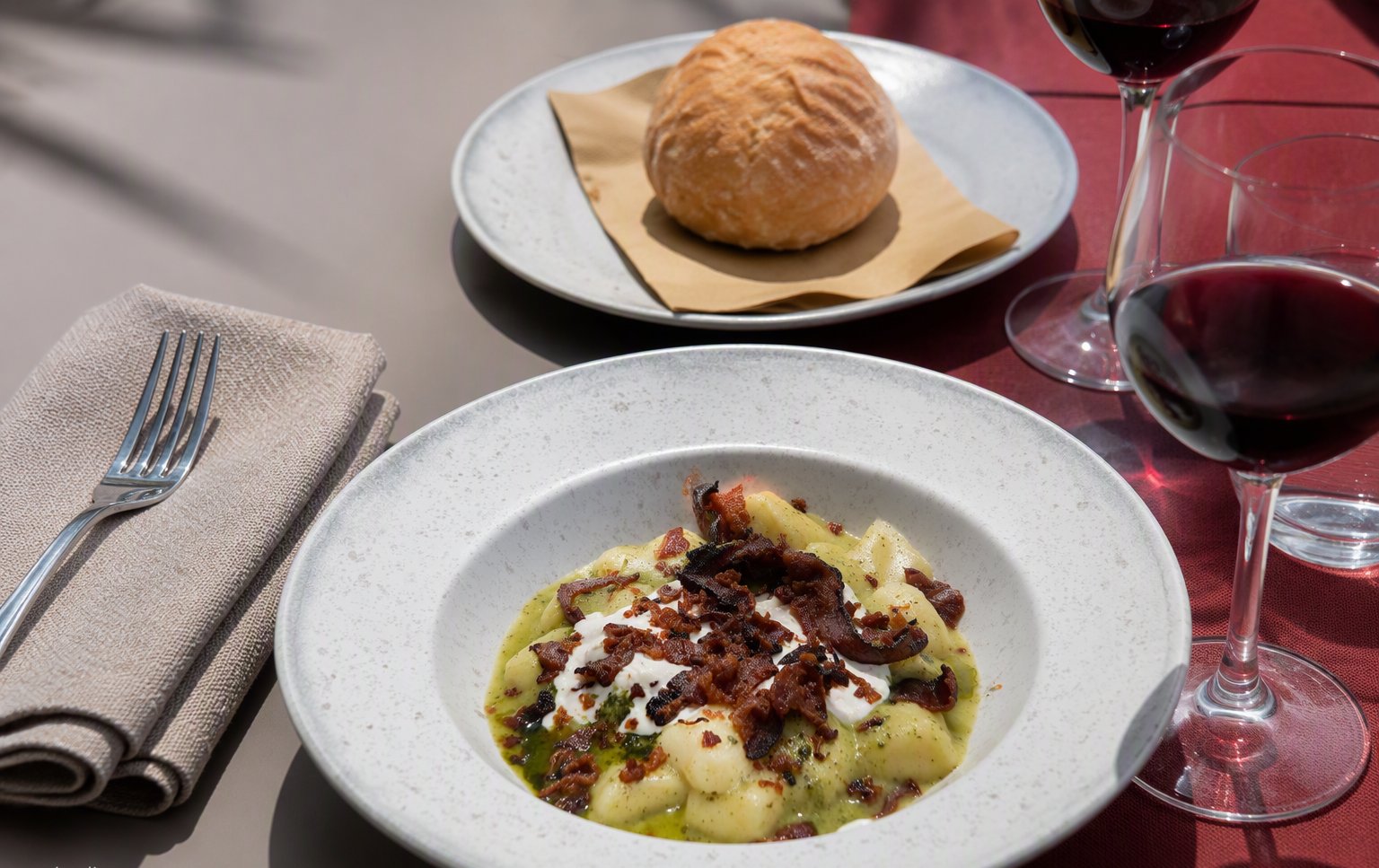 Piatto di verdure e salsa